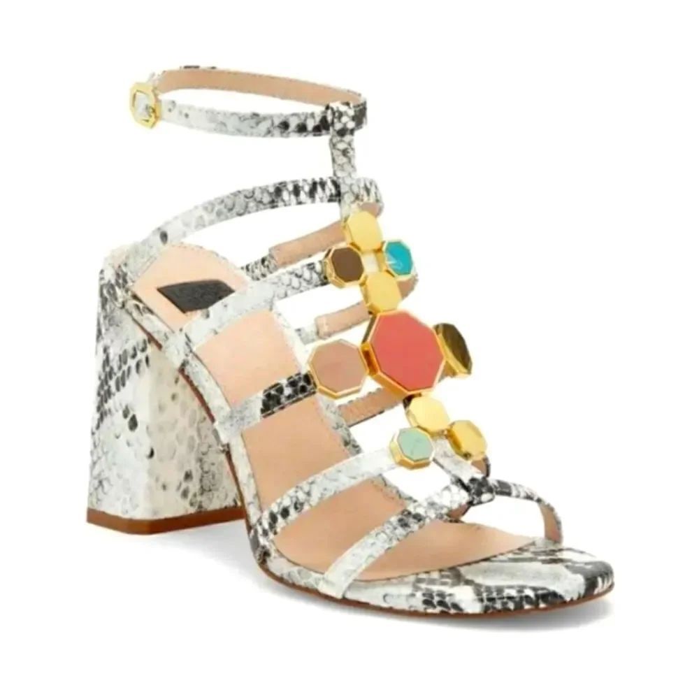 Louise et cie leather strappy heeled sandals, size 8